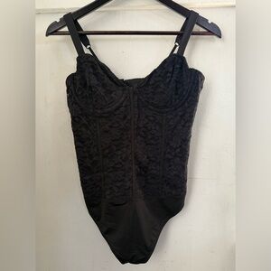 Elegant Black Lace Bodysuit